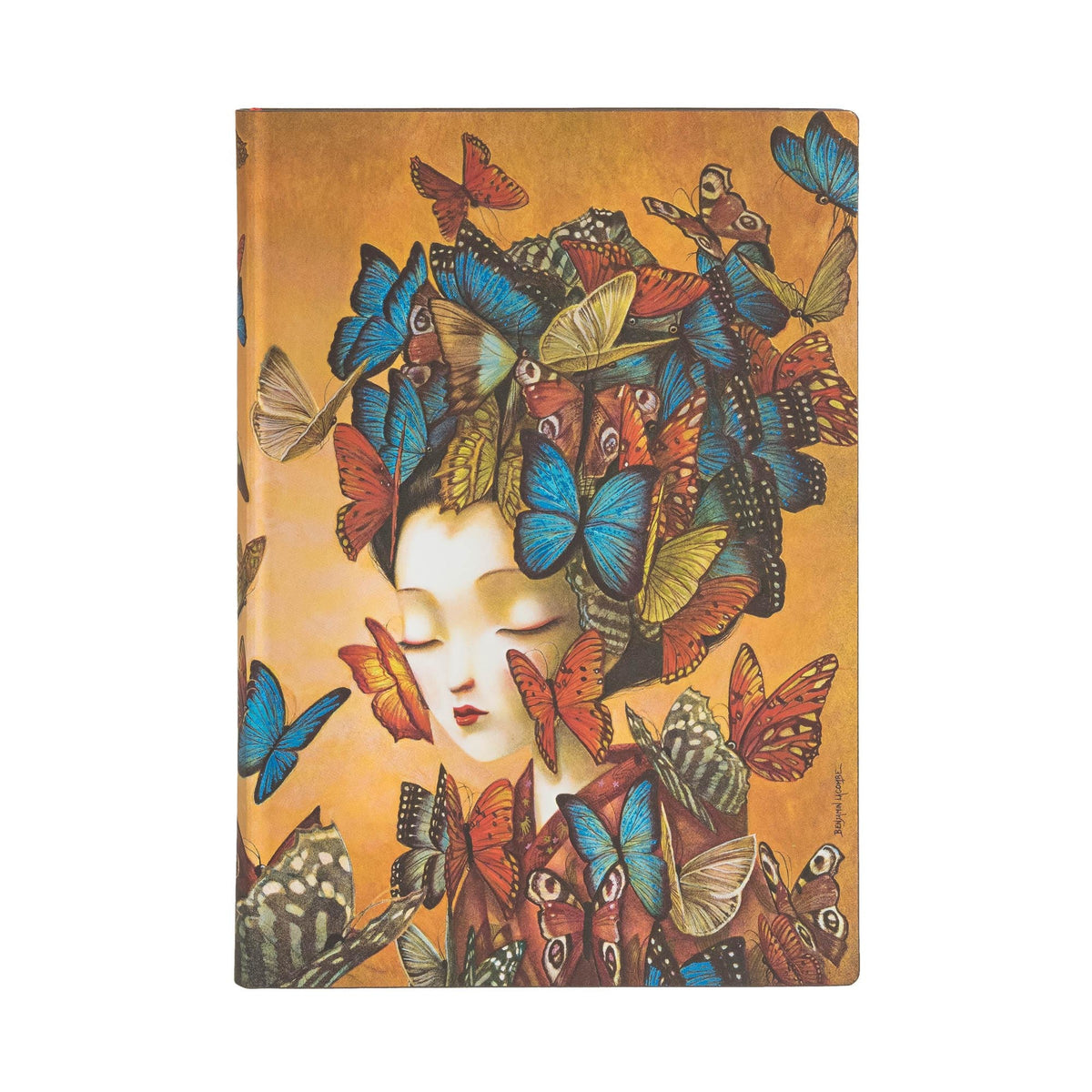 Madame Butterfly Midi Lined Softcover Journal, 176pg, 100GSM by Paperblanks (Esprit de Lacombe)