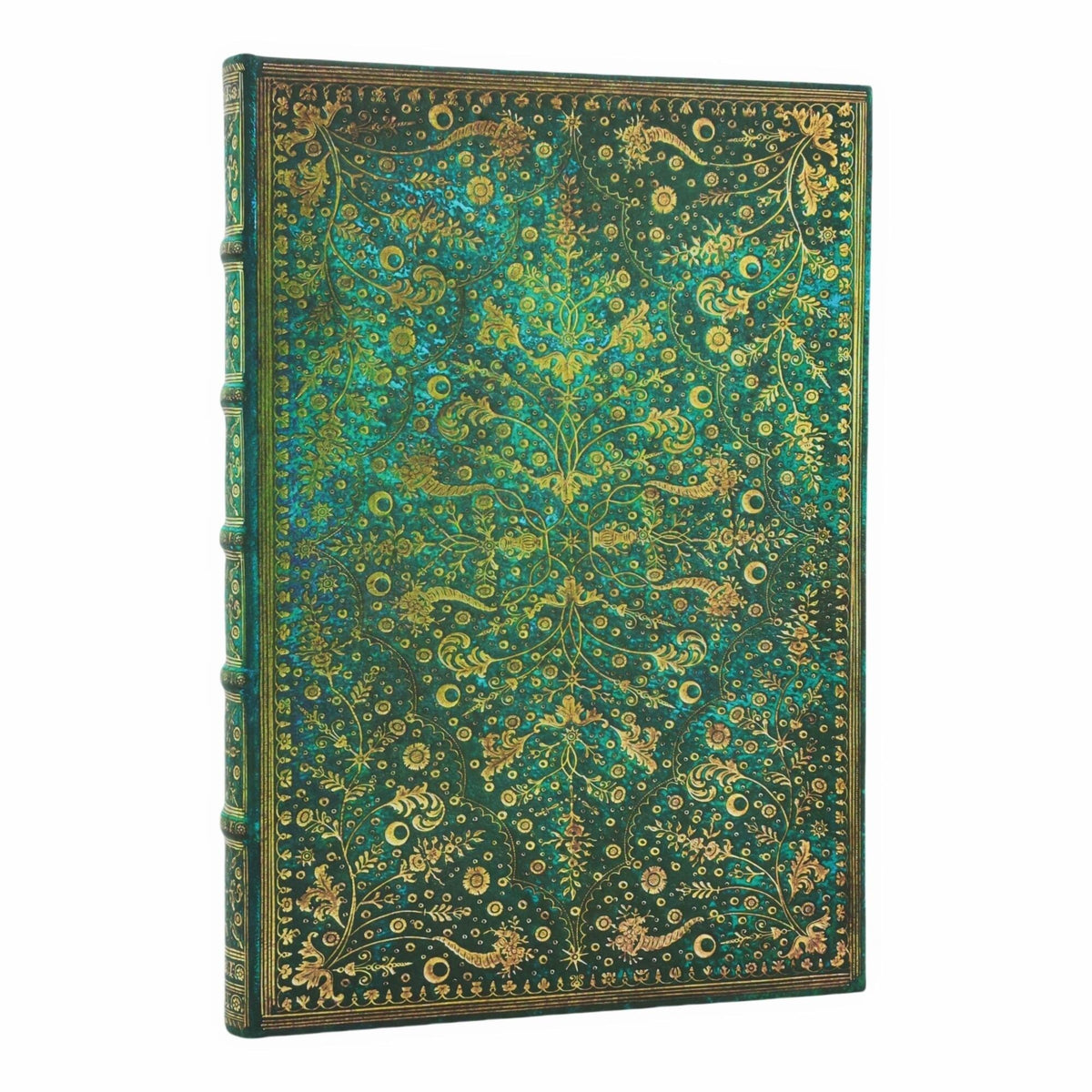 Emerald Flower Grande Lined Hardcover Journal, 128pg, 120GSM, Marsh's Library by Paperblanks (Nature's Grace)