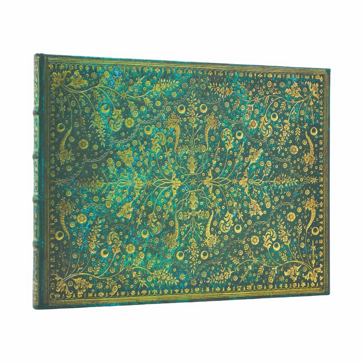 Emerald Flower Guest Book Lined Hardcover Guest Book, 144pg, 120GSM, Marsh's Library by Paperblanks (Nature's Grace)