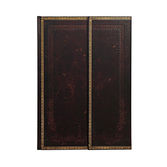 Black Moroccan Grande Unlined Hardcover Journal, 128pg, 120GSM by Paperblanks (Old Leather Collection)