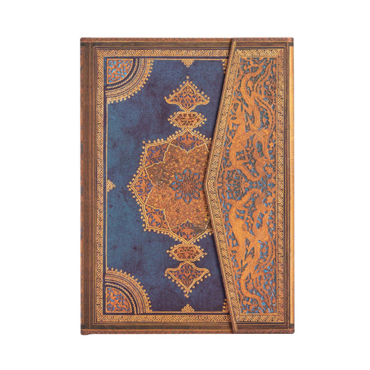 Safavid Indigo Midi Unlined Hardcover Journal, 144pg, 120GSM by Paperblanks (Safavid Binding Art)